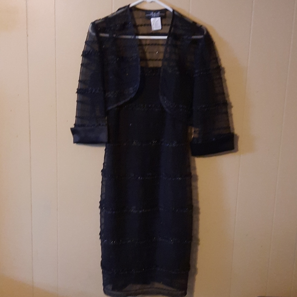 Black Women's 2 Piece Evening Dress